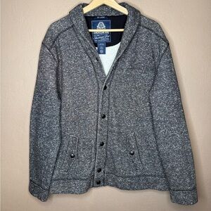 American Rag Gray Shawl Collar Cardigan Sweater Men's Size XXL Marled Boho Comfy